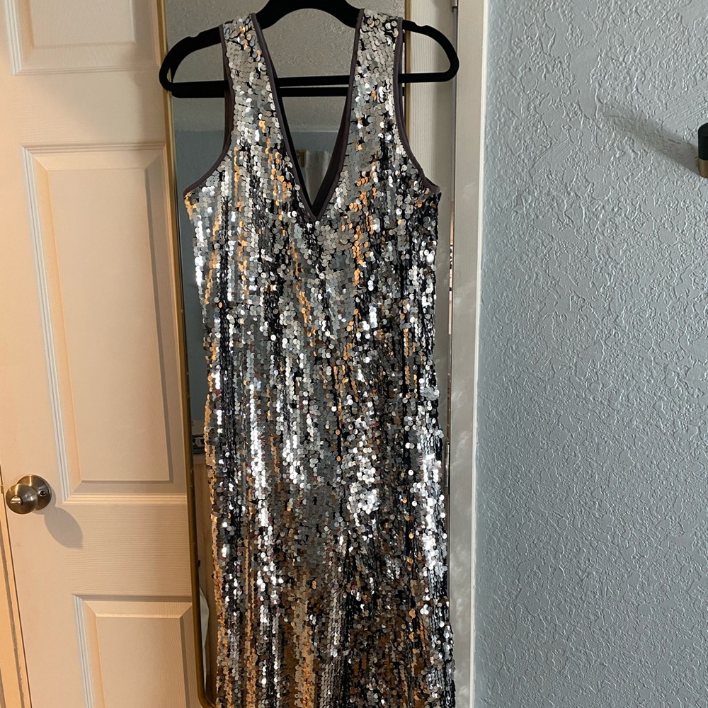 Anthropology Maeve Sequin Jumpsuit